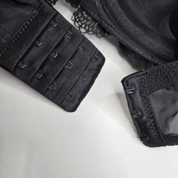 Victoria's Secret Black Lace Underwired Lined Semi Demi Buste Double Bra - Picture 7 of 9